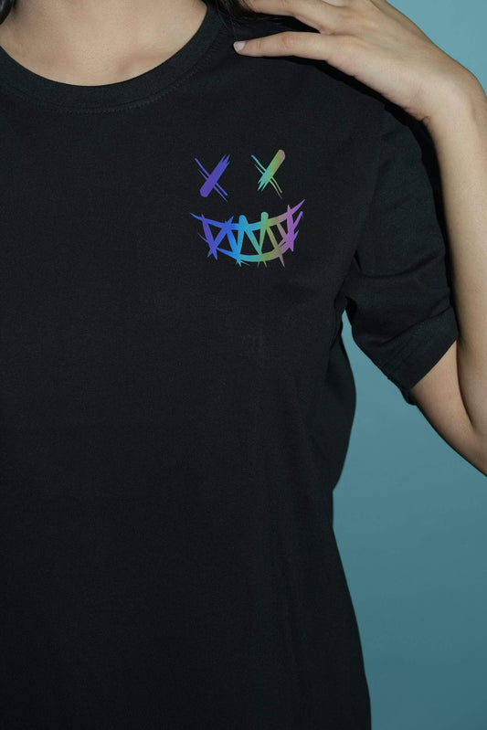 Smiley Rainbow Reflective T-Shirt