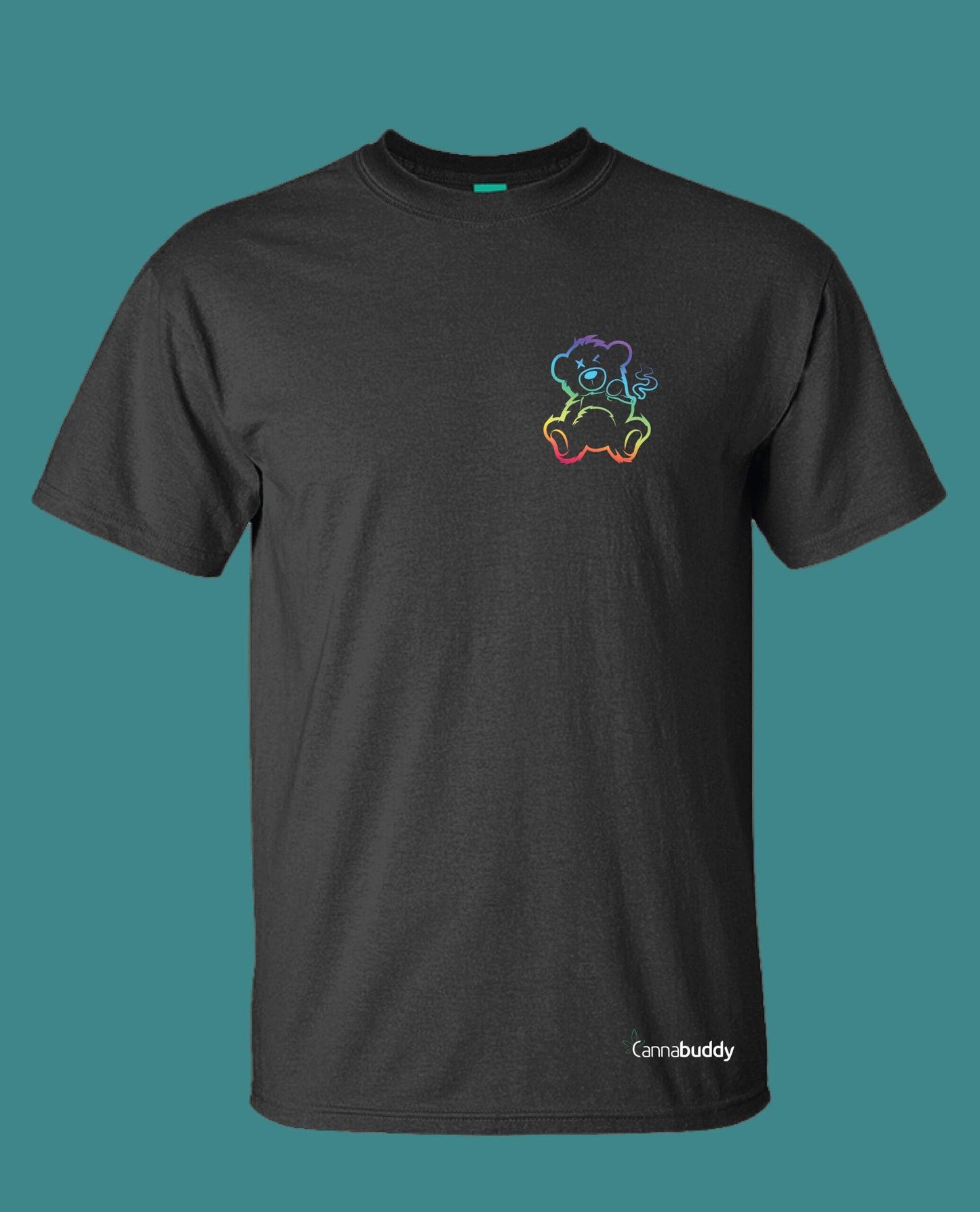 Smoking Teddy Rainbow Reflective T-Shirt