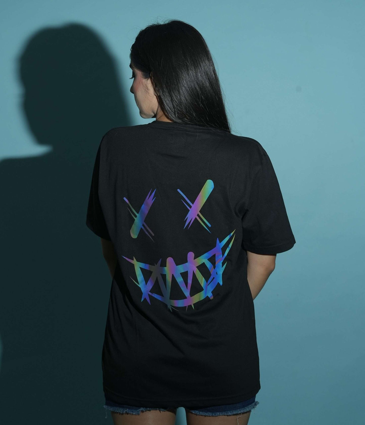 Smiley Rainbow Reflective T-Shirt