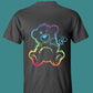 Smoking Teddy Rainbow Reflective T-Shirt